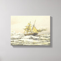Expedición Ártica del Barco Franklin Litografía