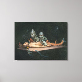 Lienzo Experiencia cercana a la muerte viendo malvados es