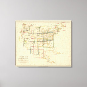 Lienzo Explicación del mapa de índice de los Rótulos