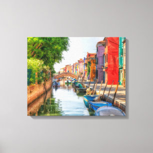 Lienzo Explora el Encanto Vibrante de Burano