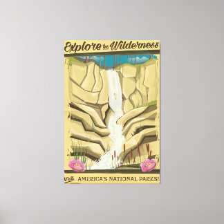 Lienzo ¡Explora el póster vintage de Wildness!