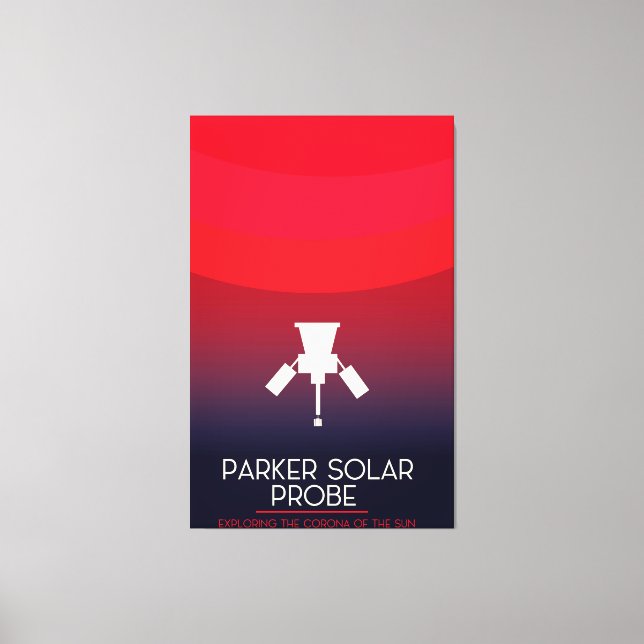 Lienzo Exploración de la sonda solar Parker (Anverso)