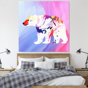 Lienzo Explorador Ártico Pastel en Acuarela