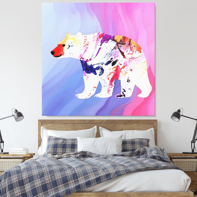 Lienzo Explorador Ártico Pastel en Acuarela       (Insitu(Dormitorio))
