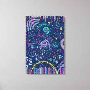Lienzo Explorador audaz: maximalismo abstracto