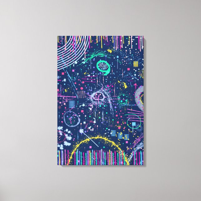Lienzo Explorador audaz: maximalismo abstracto (Anverso)