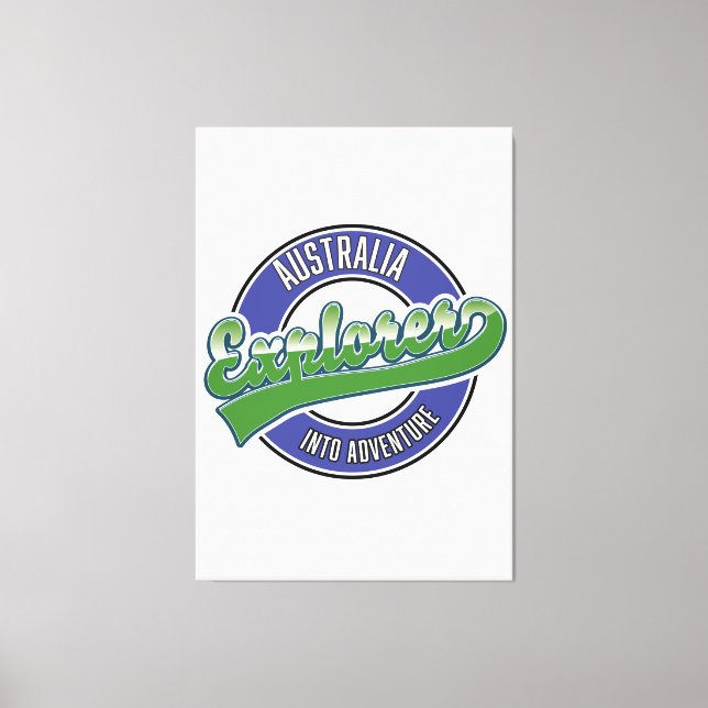Lienzo Explorador de Australia en aventura (Anverso)