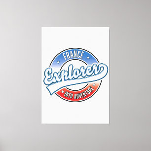 Lienzo Explorador de Francia en aventura