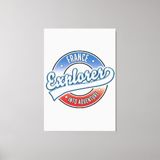 Lienzo Explorador de Francia en aventura