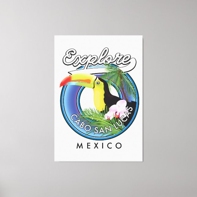 Lienzo explorar cabo san lucas méxico parche de viaje (Anverso)