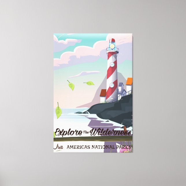 Lienzo Explorar el faro del desierto (Anverso)