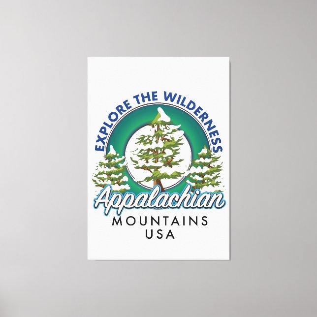 Lienzo Explore el área de las Montañas Apalaches (Anverso)