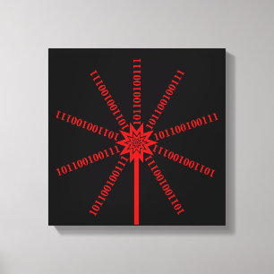 Lienzo Explosión de datos de fibra óptica