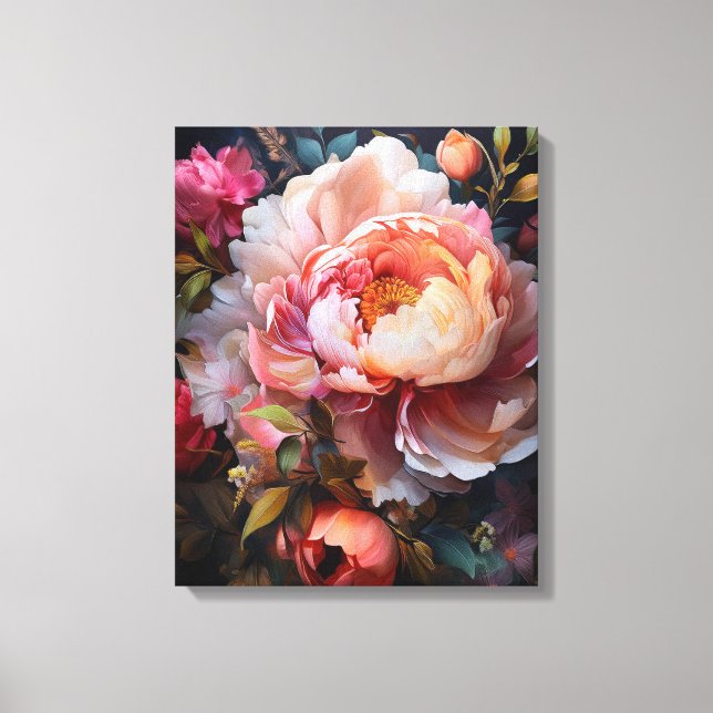 Lienzo Explosión Floral (Anverso)