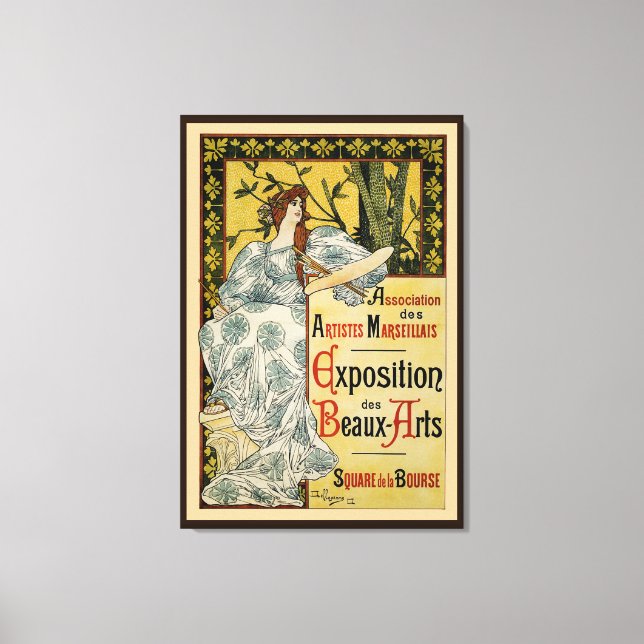 Lienzo Exposición de Bellas Artes (Anverso)