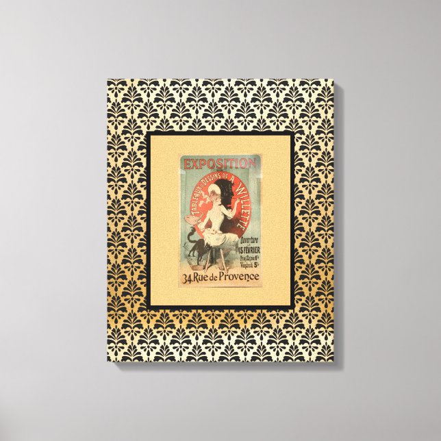 Lienzo Exposición del artista francés Willette (Anverso)