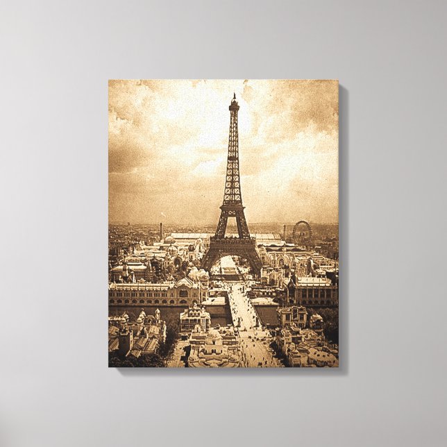 Lienzo Exposición Universal Eiffel Tower 1900 (Anverso)