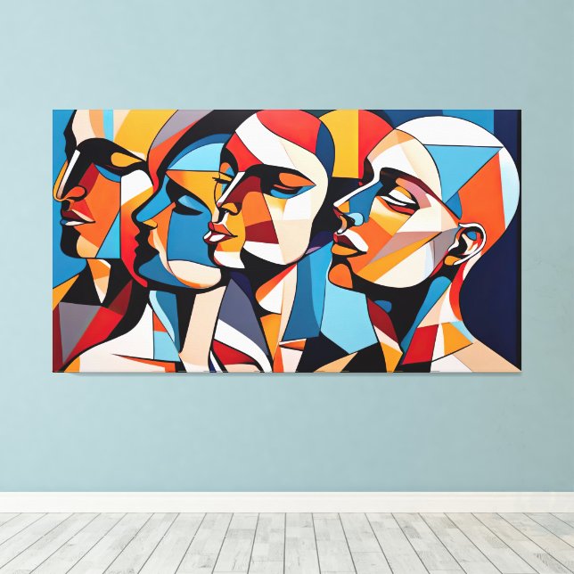 Lienzo Expresiones elegantes (Insitu (piso de madera))