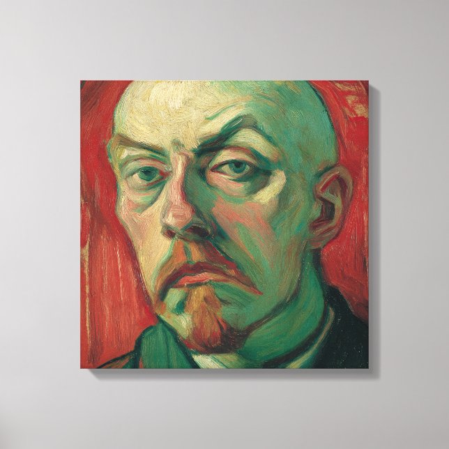 Lienzo Expressionist Self-Portrait (Anverso)