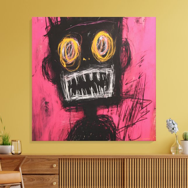 Lienzo Expressionist Visage: High-Contrast (Insitu (Sala de estar))
