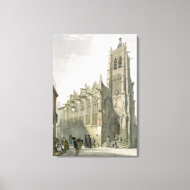 Lienzo Exterior de la Iglesia de St. Severin, París (Anverso)