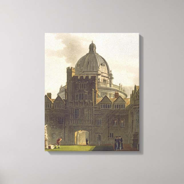 Lienzo Exterior del Colegio Brasenose y Biblioteca Radcli (Anverso)