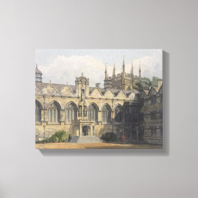 Lienzo Exterior del Oriel College, ilustracion del ' (Anverso)