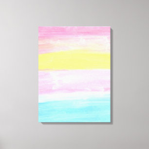 Lienzo Extracto de la acuarela del horizonte de la puesta