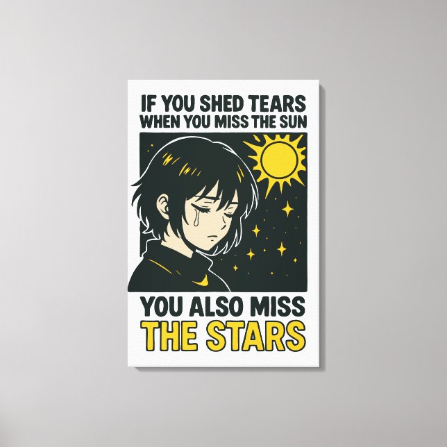 Lienzo Extrañar las estrellas (Anverso)
