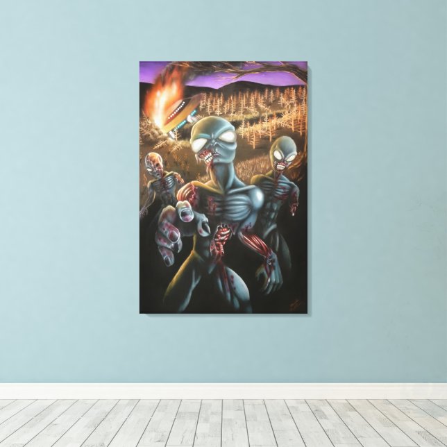 Lienzo Extranjeros zombis (Insitu (piso de madera))