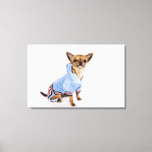 Lienzo Extraño retrato de un Chihuahua Teacup 2