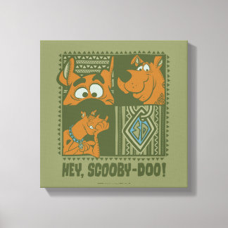 Lienzo Ey gráfico cuadrado tribal de Scooby-Doo