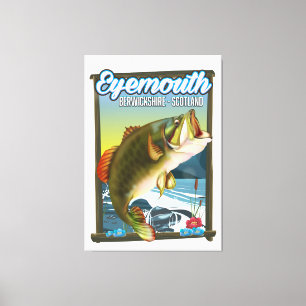 Lienzo Eyemouth Berwickshire poster de pesca de Escocia.