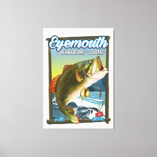 Lienzo Eyemouth Berwickshire poster de pesca de Escocia.