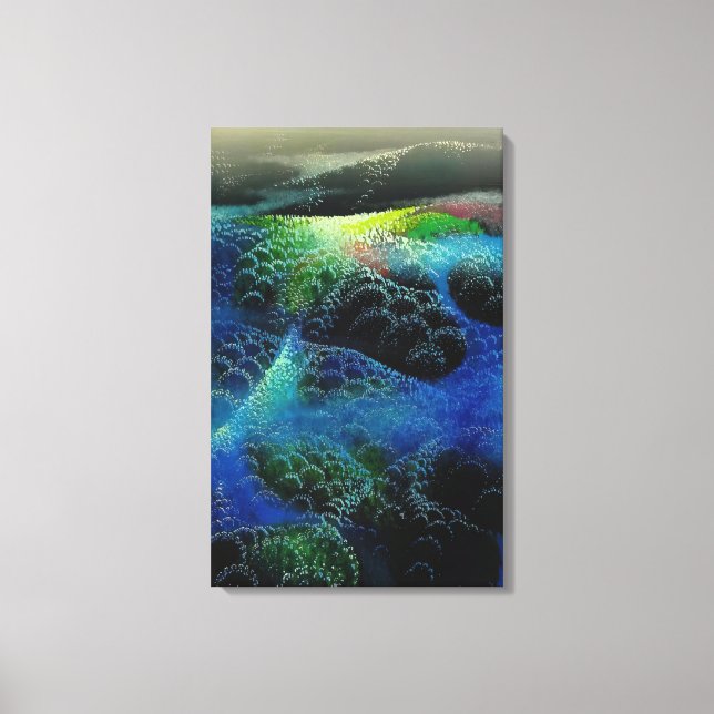 Lienzo Eyvind Earle - Campos De Niebla (Anverso)