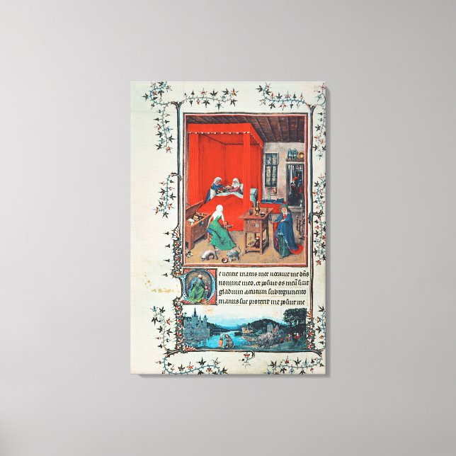 Lienzo f.93v El nacimiento de Juan Bautista y los bautis (Anverso)