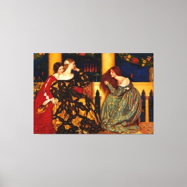 Lienzo F. C. Damas venecianas de COWPER escuchando Serena (Anverso)