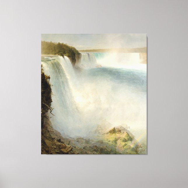 Lienzo F. E. CHURCH Niagara Falls, del lado estadounidens (Anverso)