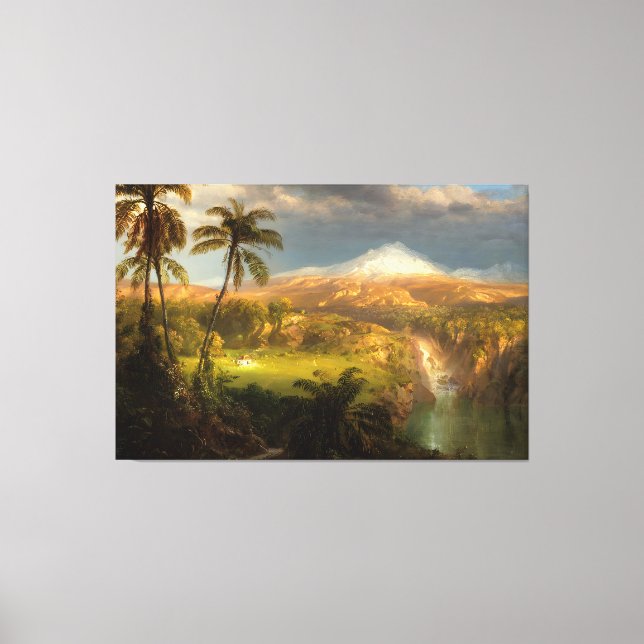 Lienzo F. E. IGLESIA - Pasar ducha en los trópicos 1872 (Anverso)