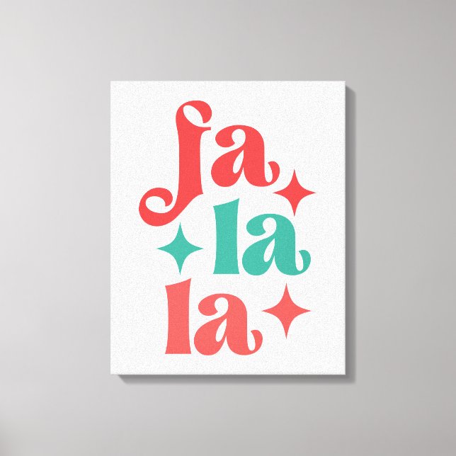 Lienzo Fa La La - Diseño de tipografía festiva (Anverso)