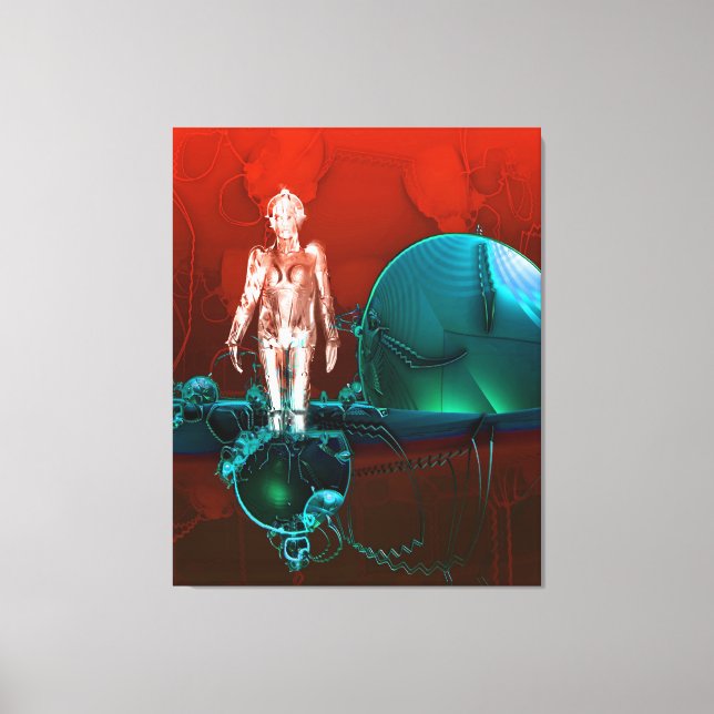 Lienzo Fábrica de ciborgs (Anverso)