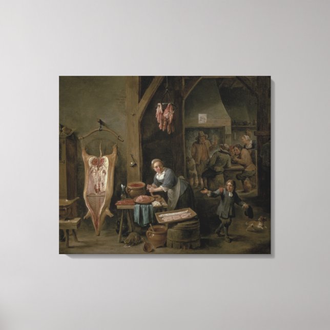 Lienzo Fabricación de salchichas, 1651 (Anverso)