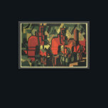 Lienzo Fabricación industrial de vintage Art Deco<br><div class="desc">Ilustracion vintage art deco industrial fábrica industrial y diseño de mano de obra con un escenario de fabricación de acero. Hombres,  obreros,  fabricantes y máquinas de cuello azul están trabajando para hacer el trabajo.</div>