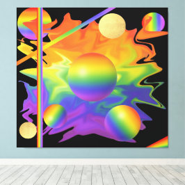 Lienzo Fabuloso Orgullo - Espías vibrantes en danza cósmi