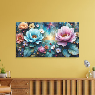 Lienzo Fabuloso Sunrise Colorida Floral