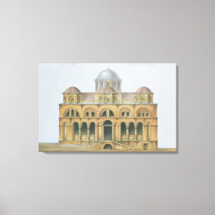 Lienzo Fachada de Mefa Dzamissi, la iglesia de St.