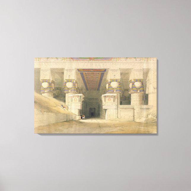 Lienzo Fachada del Templo de Hathor (Anverso)