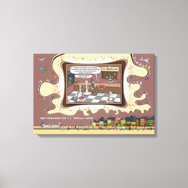 Lienzo Fact Checkers | Absurd Wordplay Humor 24x16 (Anverso)