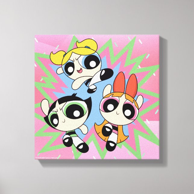 Lienzo Factor de potencia de Chicas Powerpuff (Anverso)
