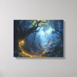 Lienzo Fae Fantasy Forest Night Scene